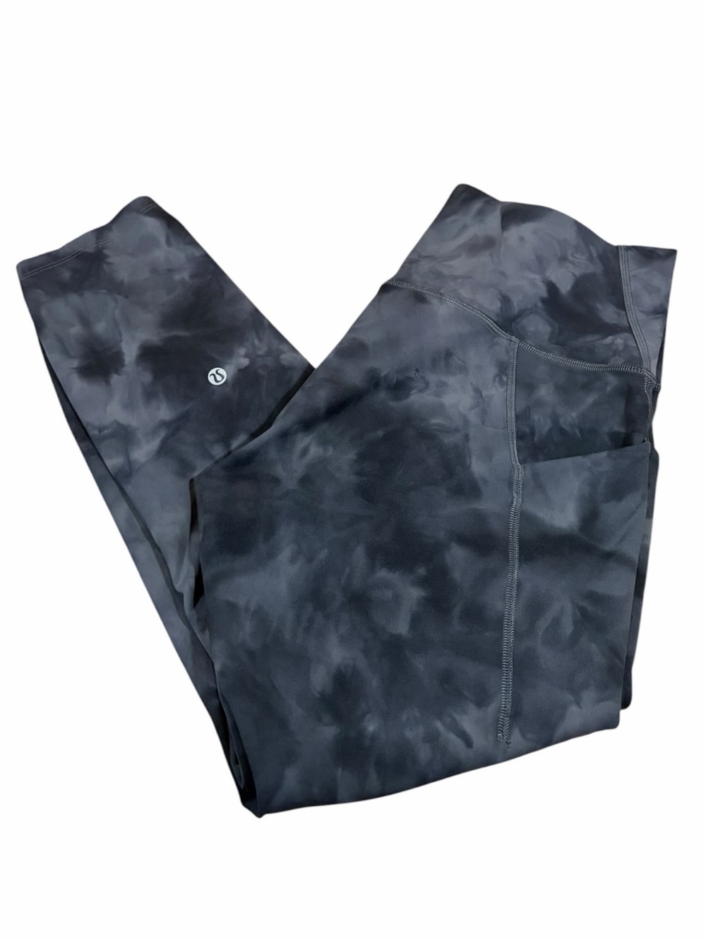 Lululemon Wunder Train High-Rise Tight w Pockets 25" (Diamond Dye Pitch Grey) 12